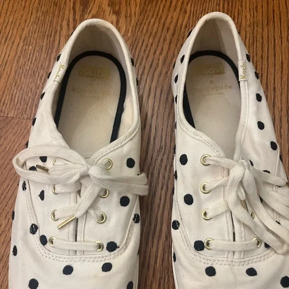 Kate Spade x Keds Polka Dot Cream and Black Sneakers - Picture 5 of 10